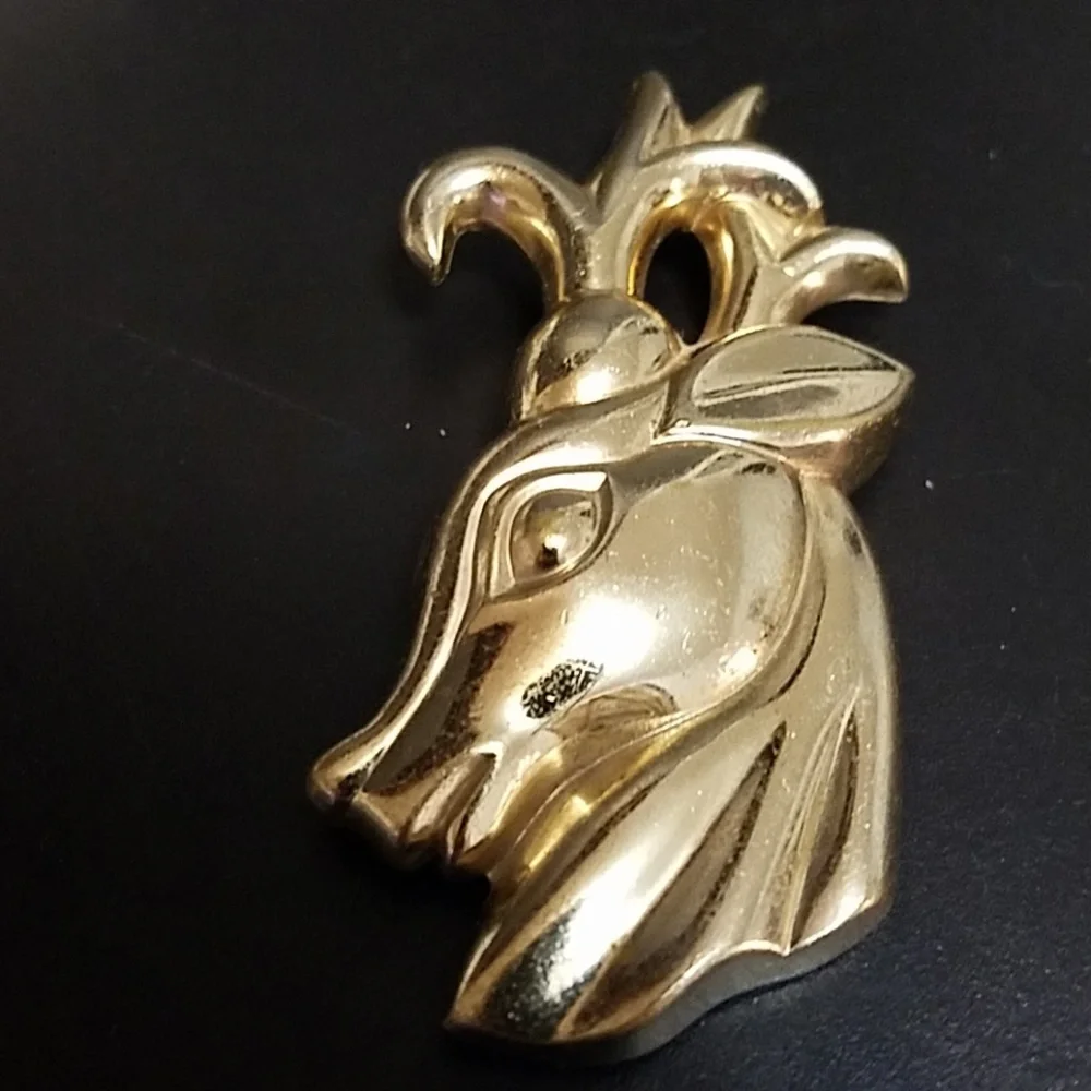 Rare 1940's Monet Reindeer Brooch